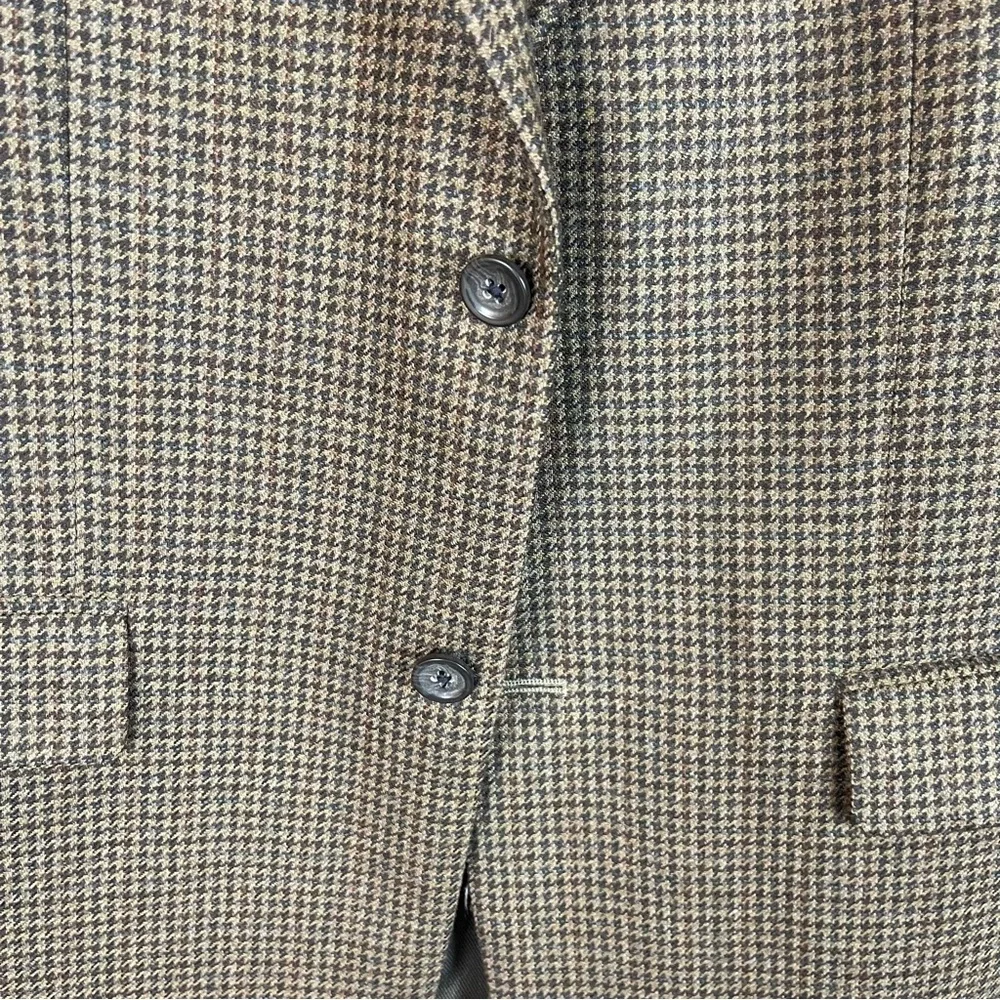 Oscar De La Renta Men's Brown Checkered Blazer - Picture 6 of 10